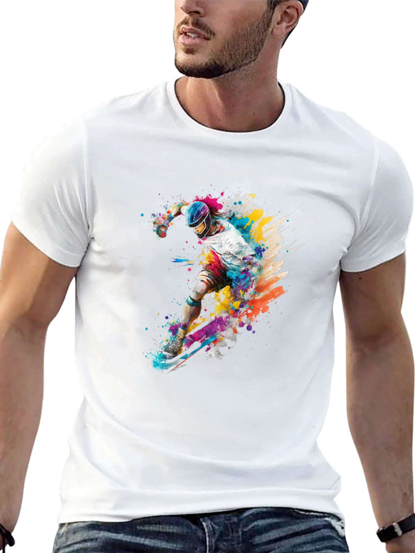 Colorful Skateboarder Graphic Tee