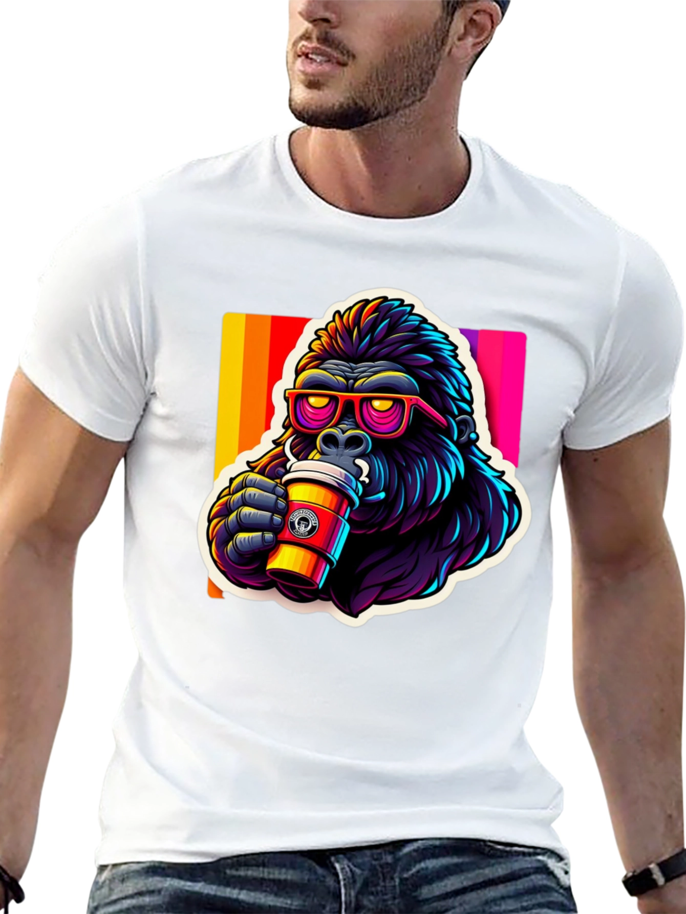 Cool Gorilla Coffee T-Shirt - Stylish Graphic Tee