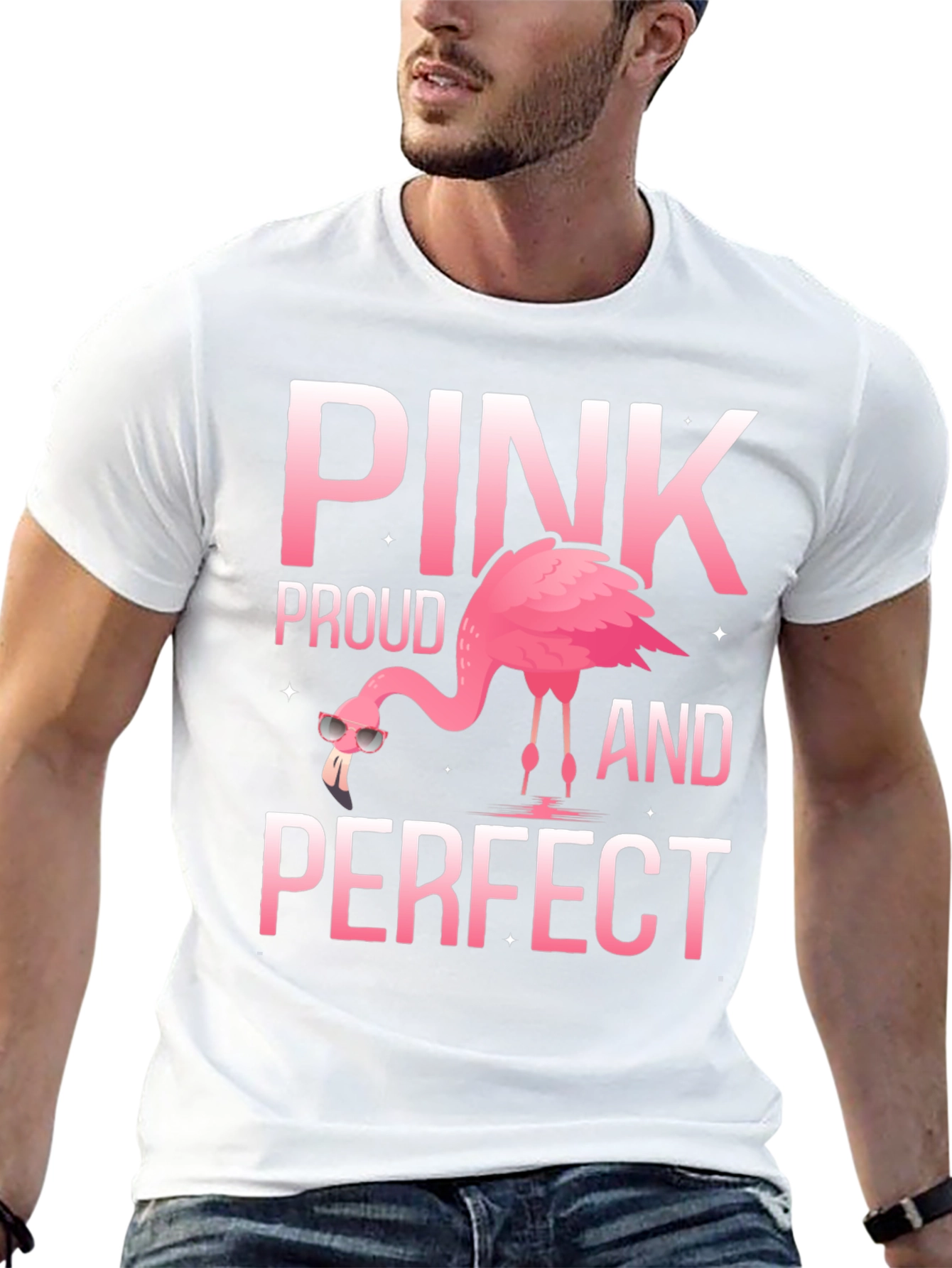 Pink Proud and Perfect Flamingo T-Shirt