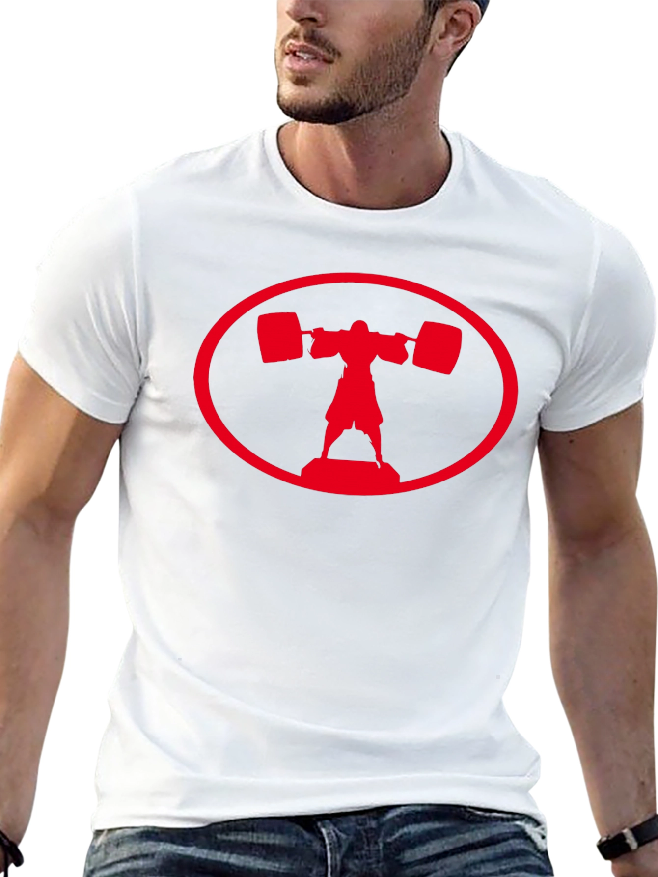 Weightlifter Graphic T-Shirt - Black