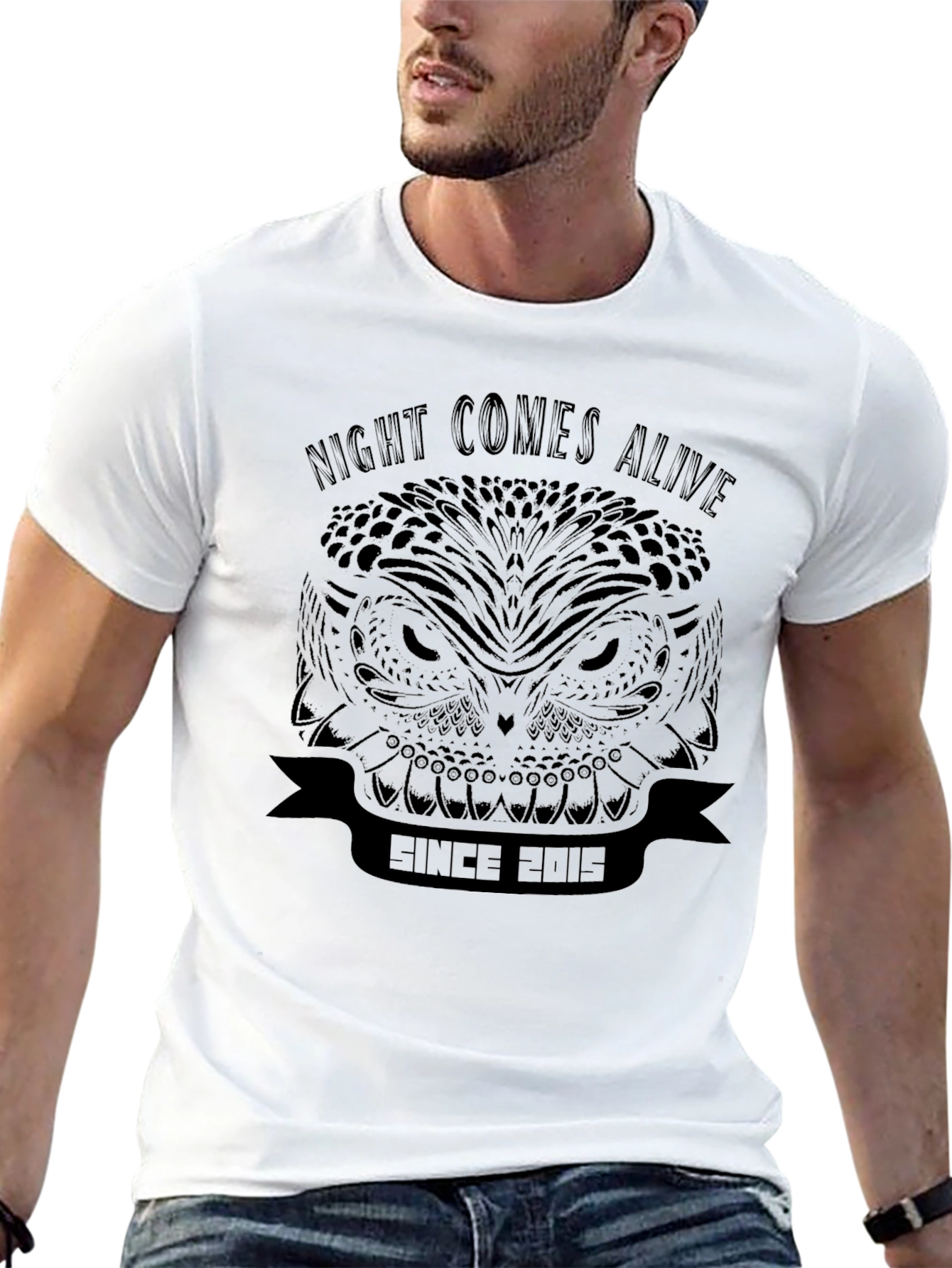Night Comes Alive Owl Graphic T-Shirt