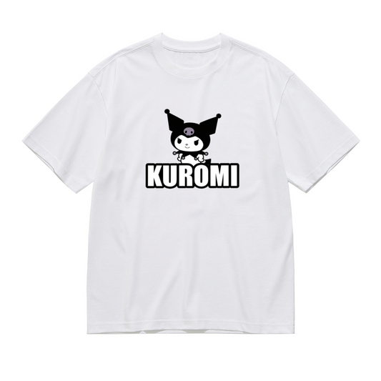 Bold Kuromi Letter Print Trendy Plus?Size Women Casual T?Shirt