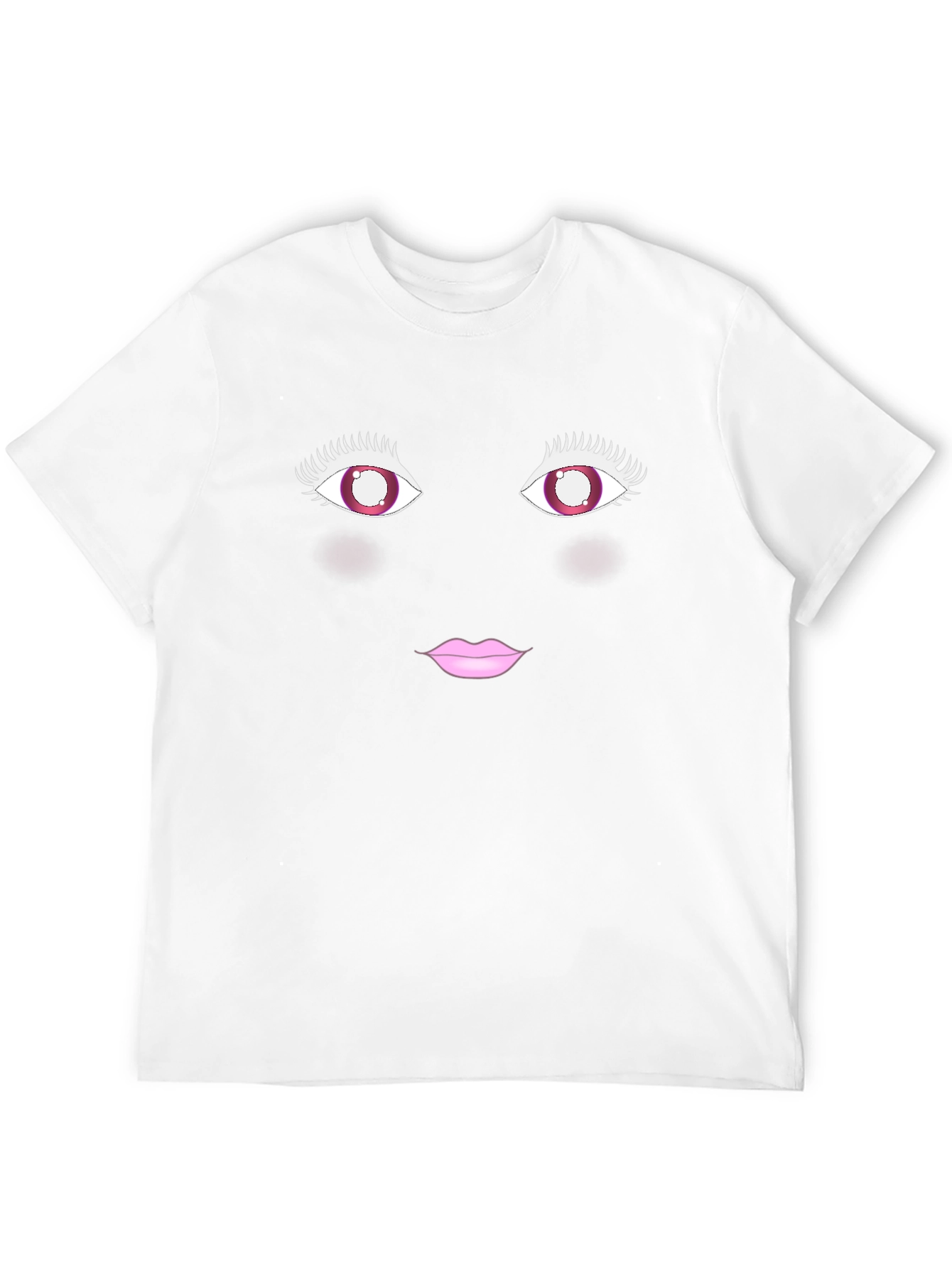 Fun Face T-Shirt - Eye & Lips Graphic Tee