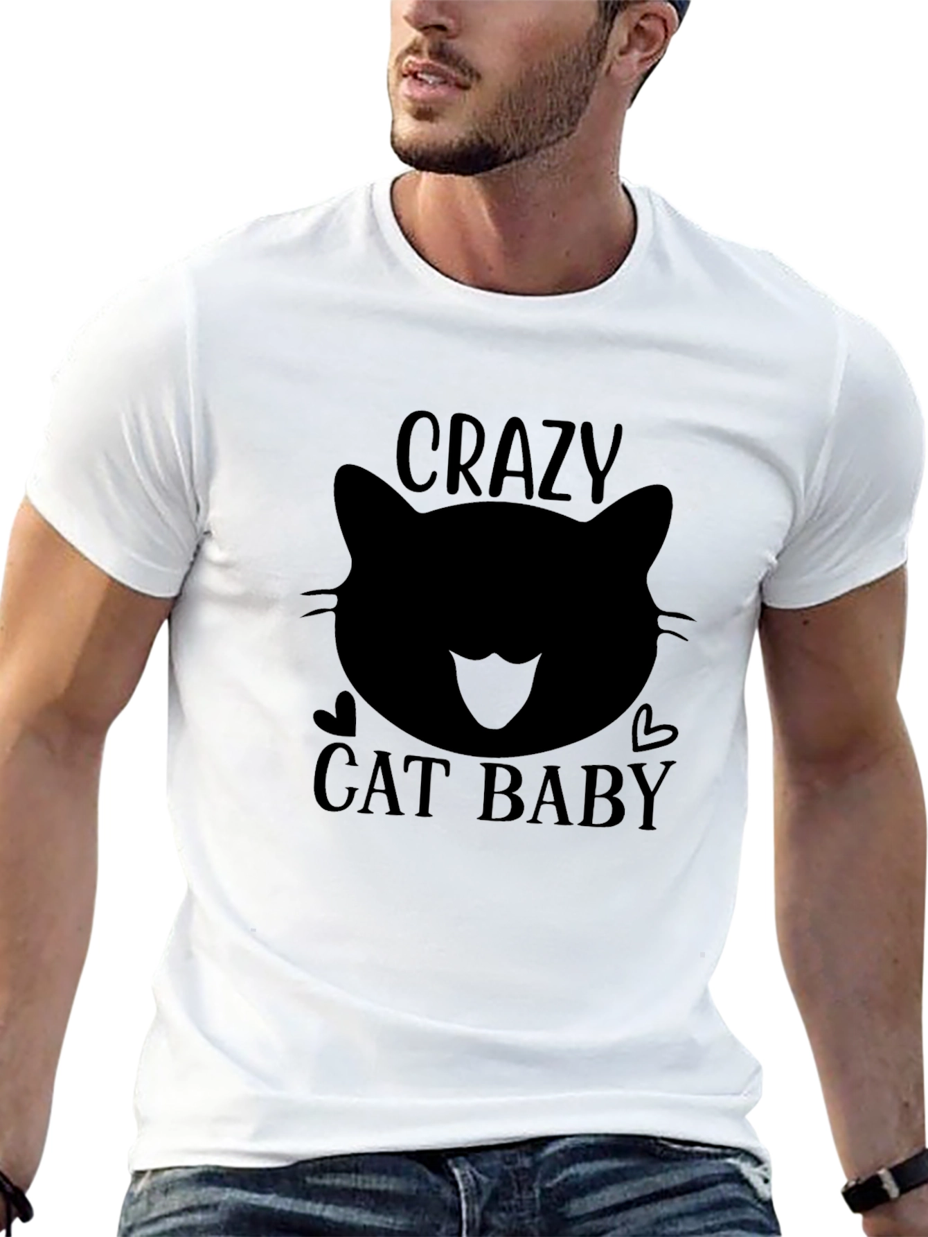 Crazy Cat Baby Black T-Shirt