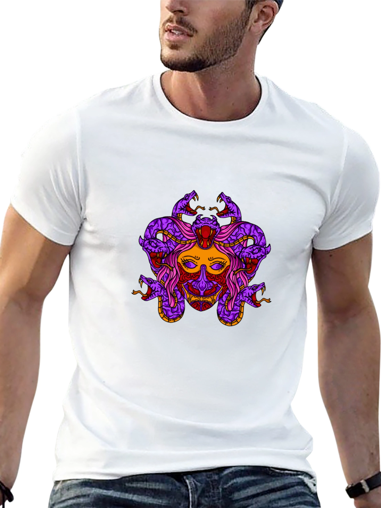 Medusa Graphic T-Shirt - Black
