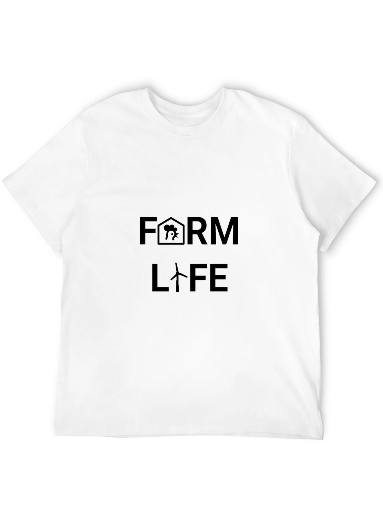 Farm Life Black Cotton Tee