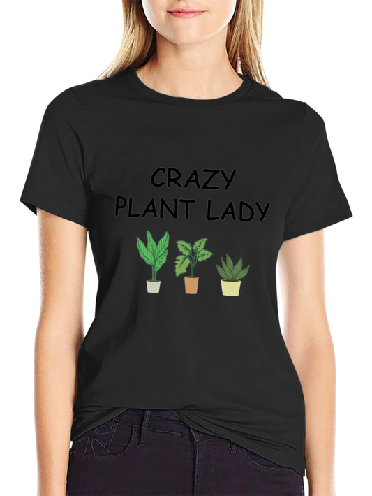 Crazy Plant Lady Graphic Tee - Black