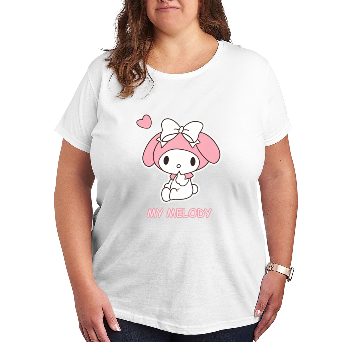 Elegant Minimal Pattern Plus Size Women Basic Casual T-Shirt