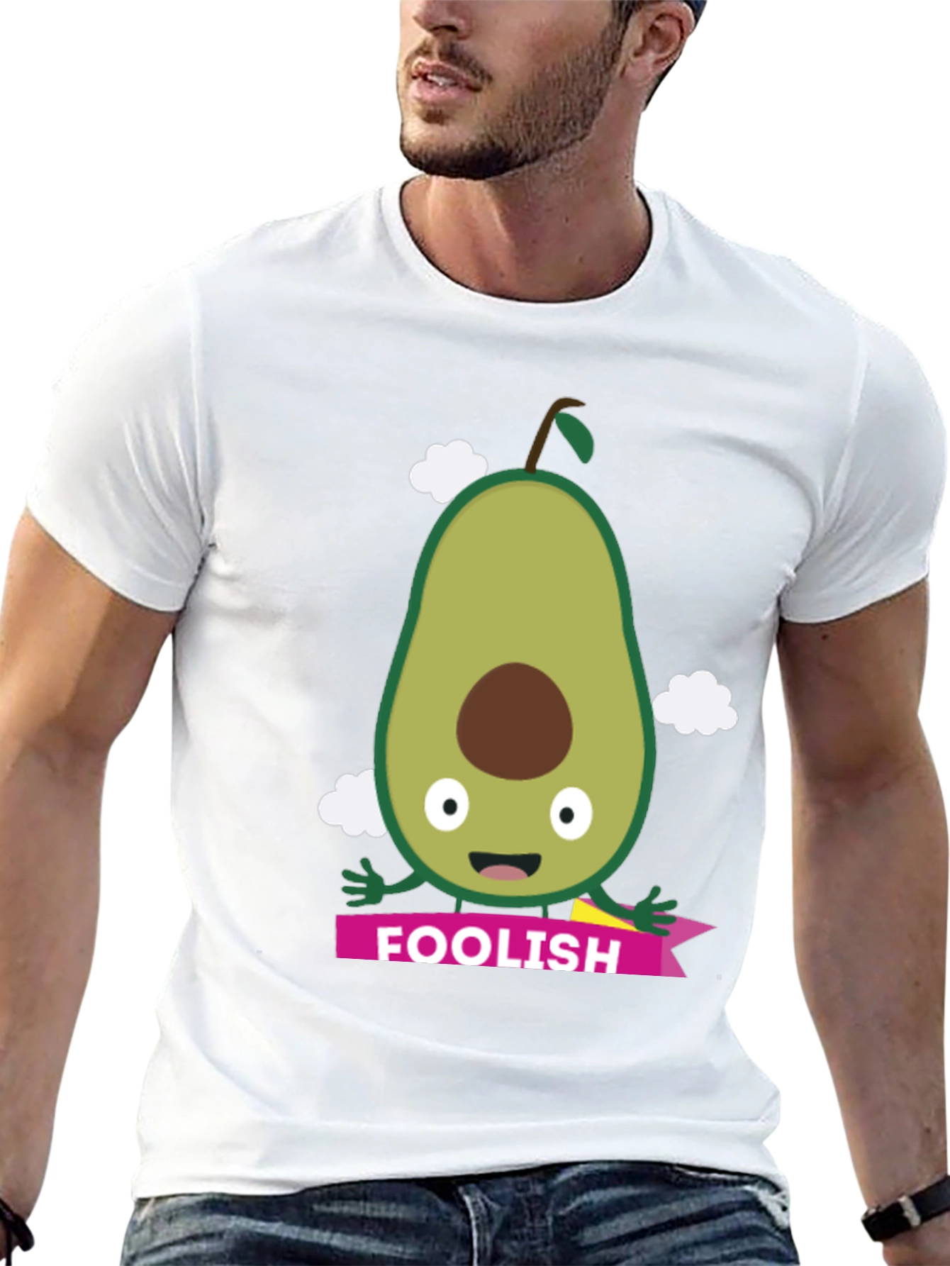 Foolish Avocado Graphic Tee - Black Cotton T-Shirt