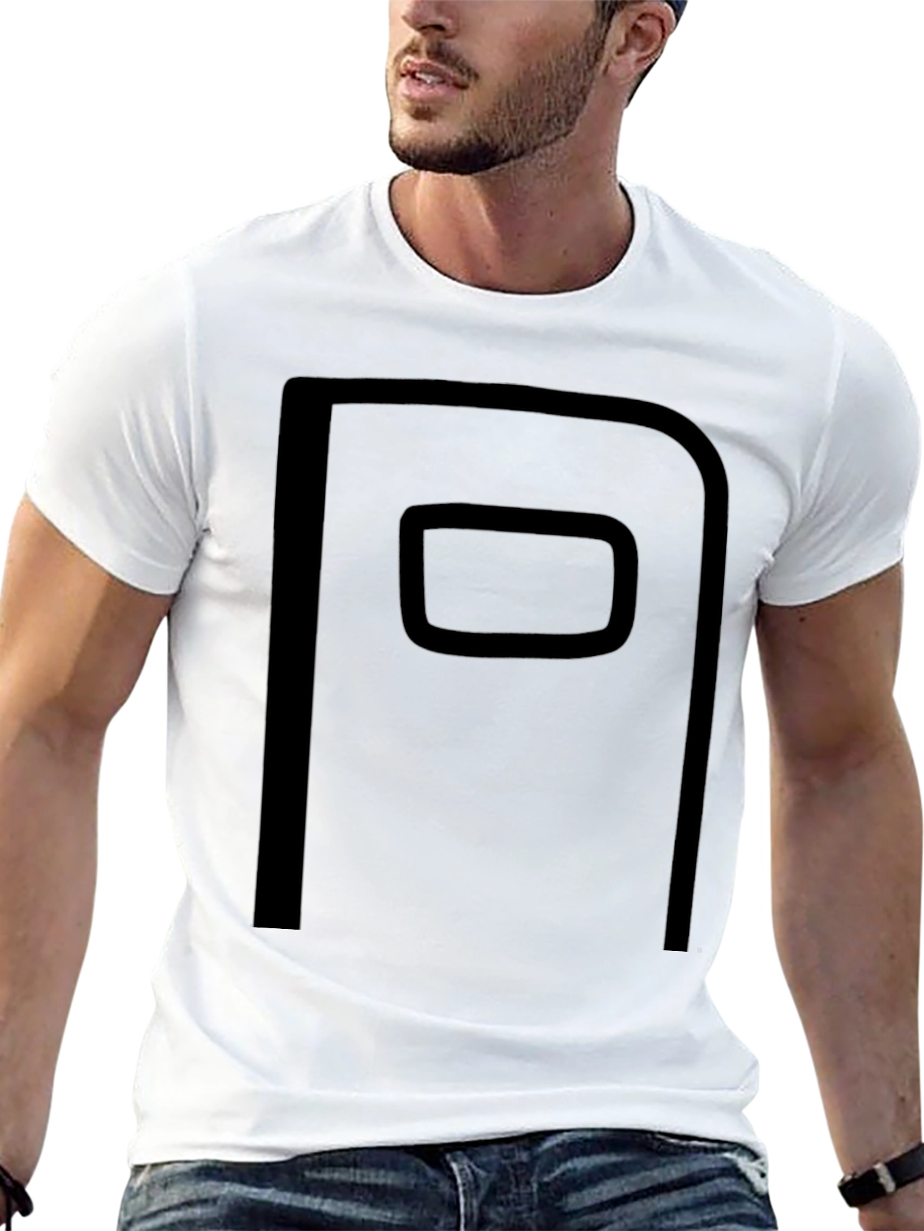 Minimalist Black T-Shirt with Graphic