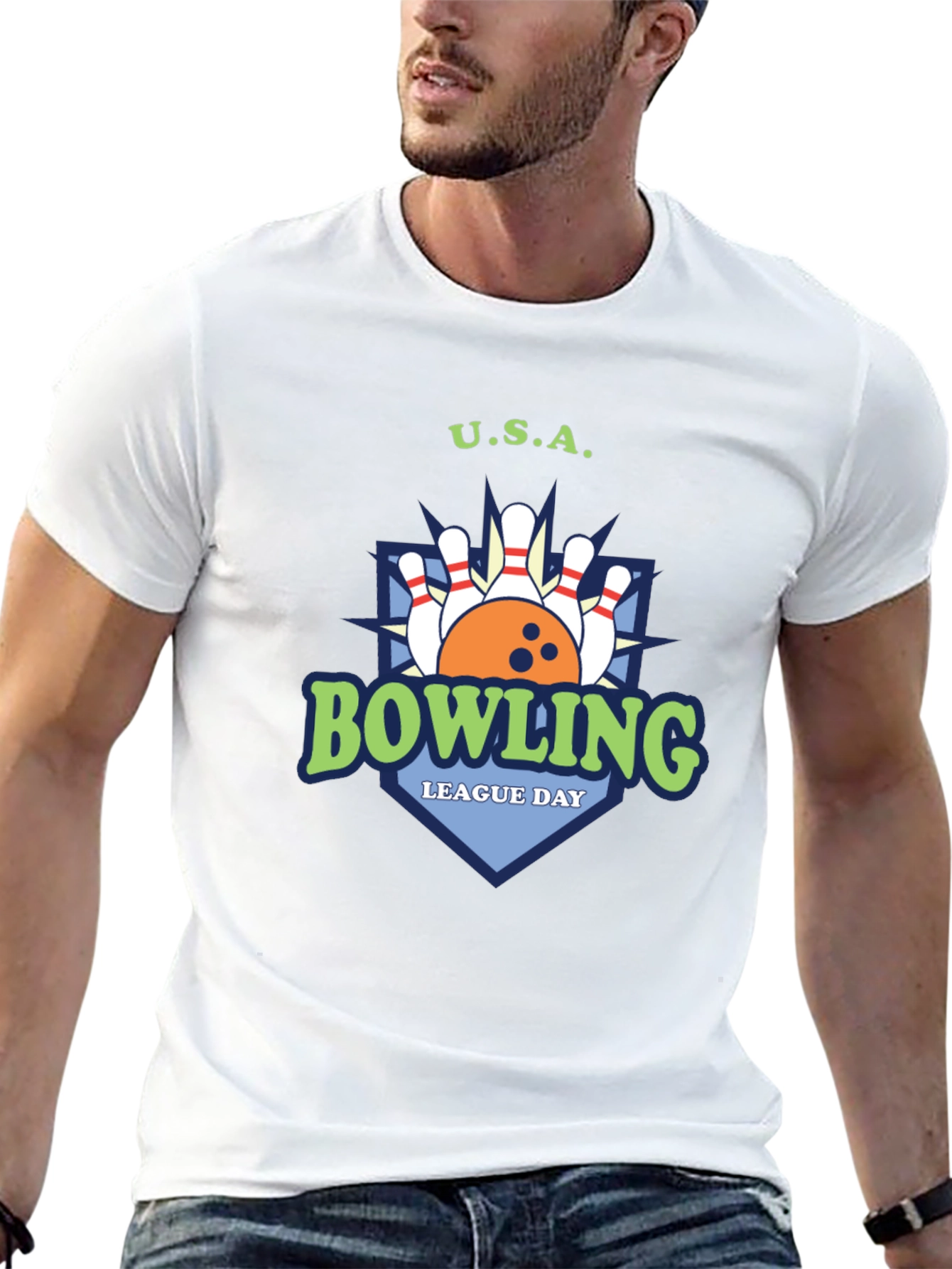 Bowling League Day USA T-Shirt