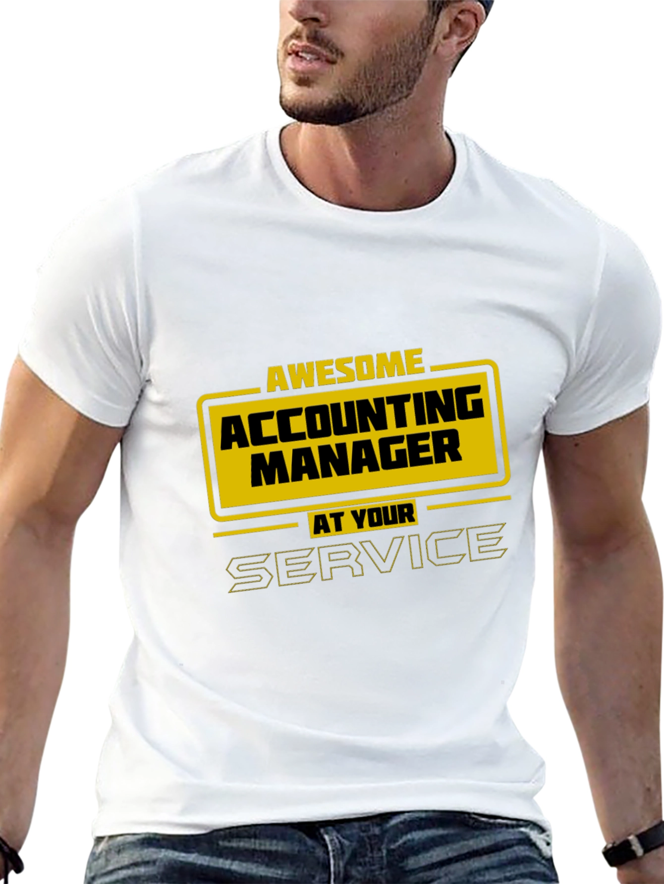 Awesome Accounting Manager T-Shirt - At Your Service!