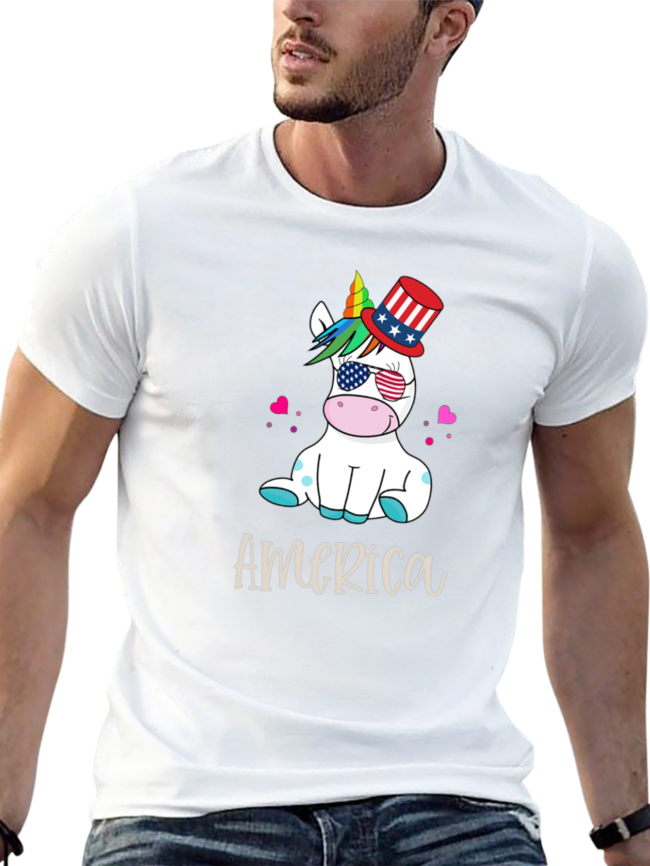 Patriotic Unicorn USA T-Shirt