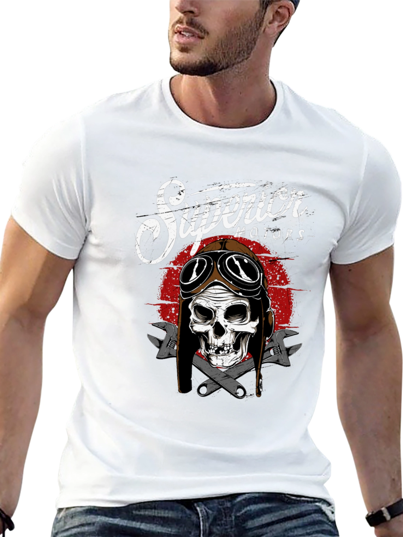 Superior Motors Skull Graphic T-Shirt