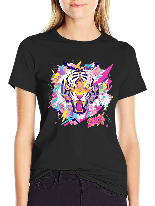 Bold Tiger Graphic Tee - Mens Black T-Shirt