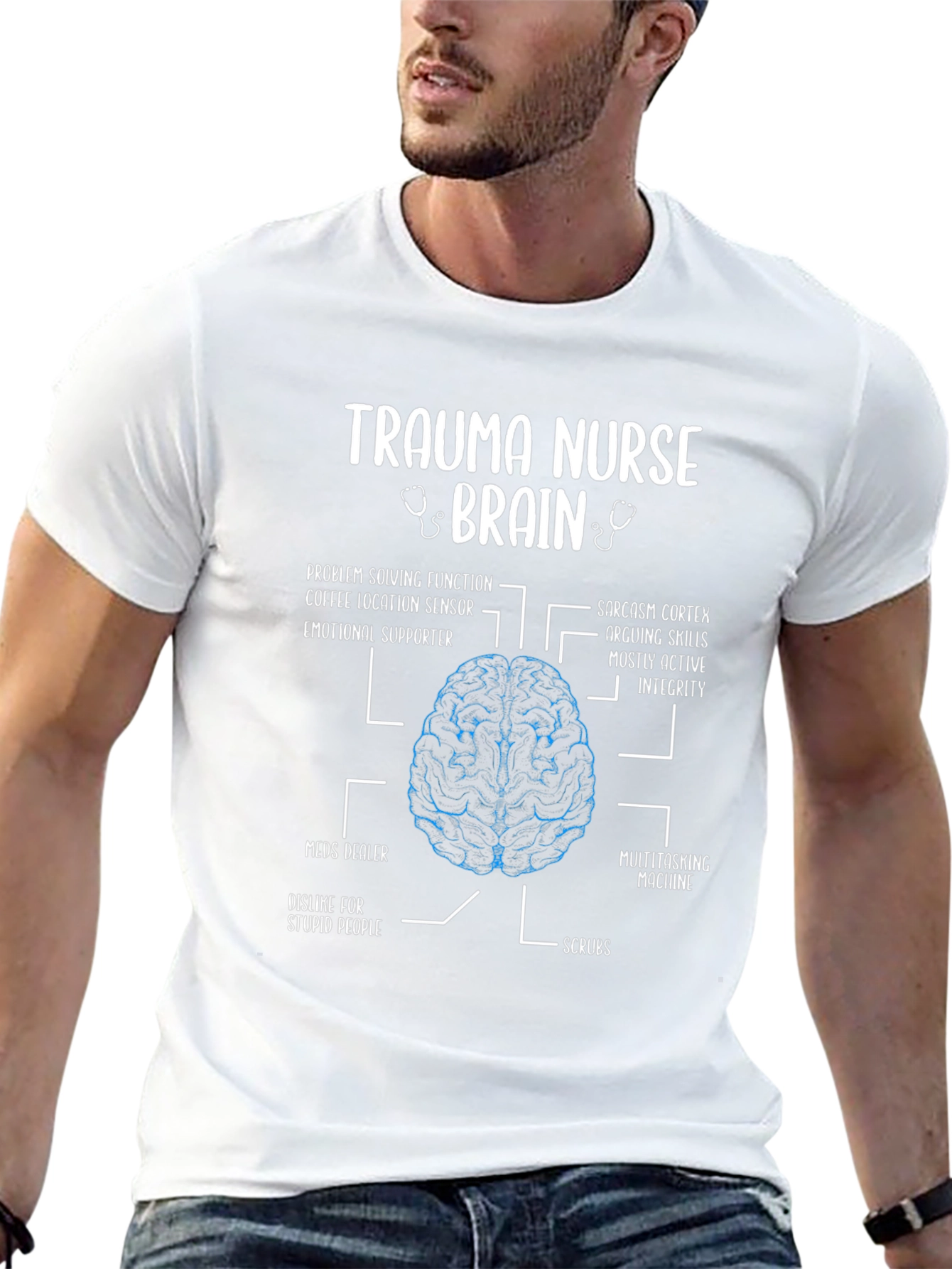 Trauma Nurse Brain Anatomy T-Shirt