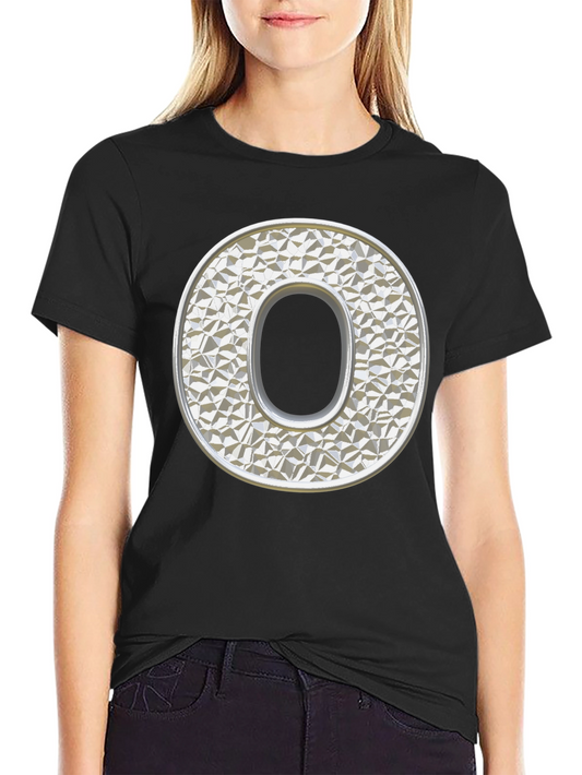 Letter O Graphic Tee - Stylish Mens Black T-Shirt