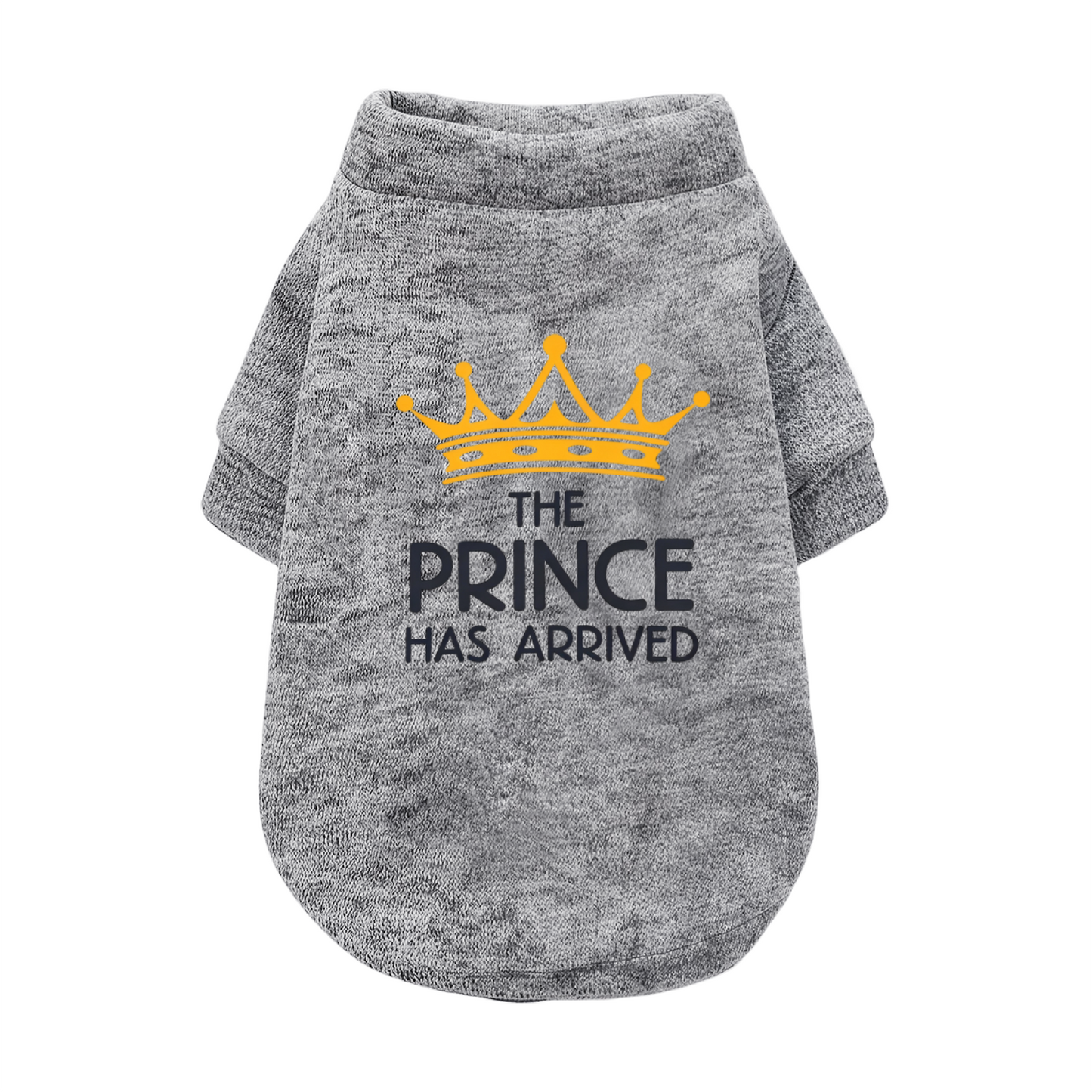 White Prince Crown Pet Cardigan Stylish Small Dog Warm Sweater