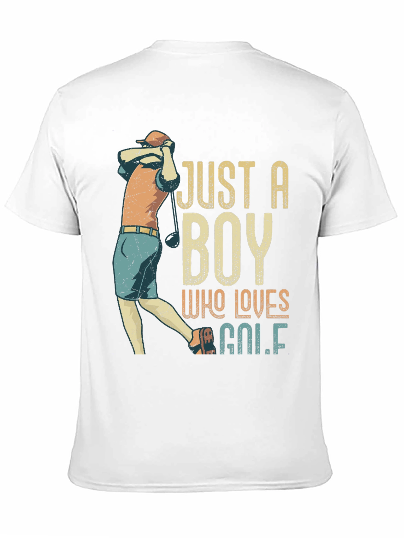 Just A Boy Who Loves Golf T-Shirt - Black