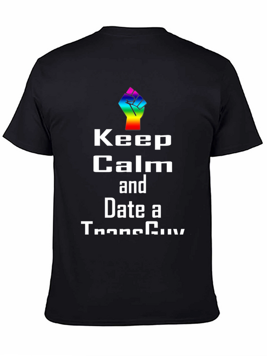 Keep Calm Transguy Pride Graphic T-Shirt