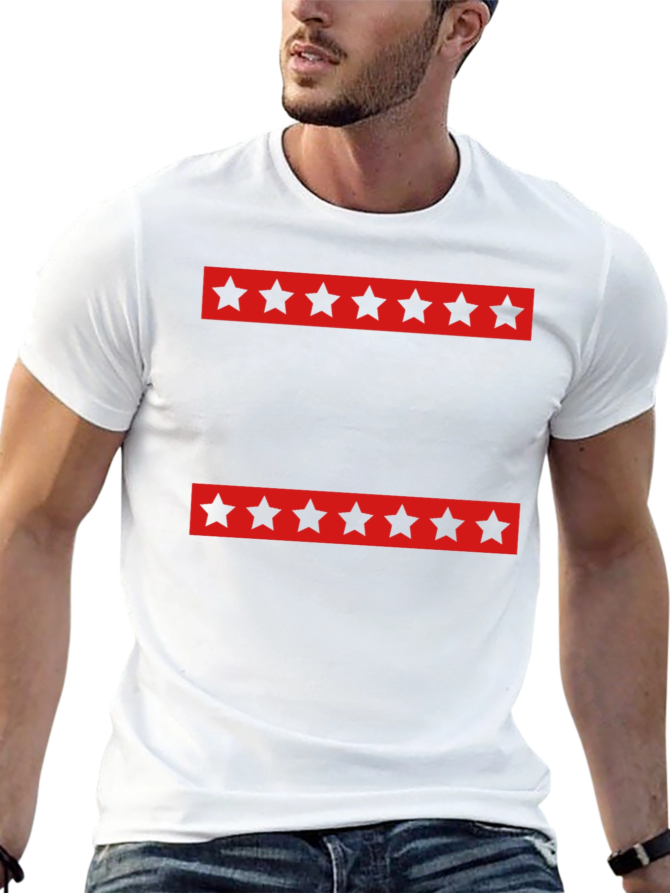 Chicago Flag Inspired T-Shirt - Black