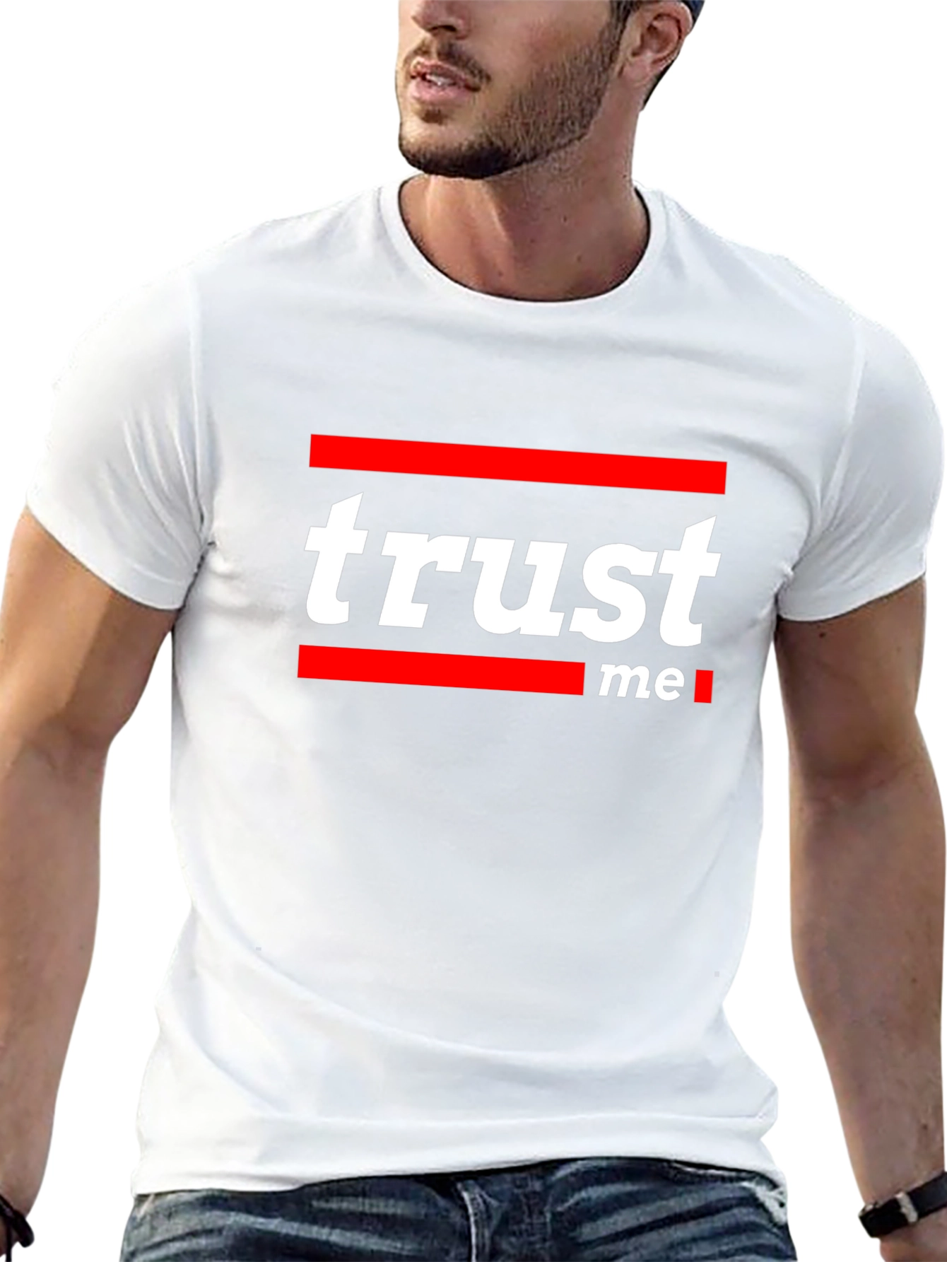Trust Me Graphic Tee - Stylish Black Cotton T-Shirt