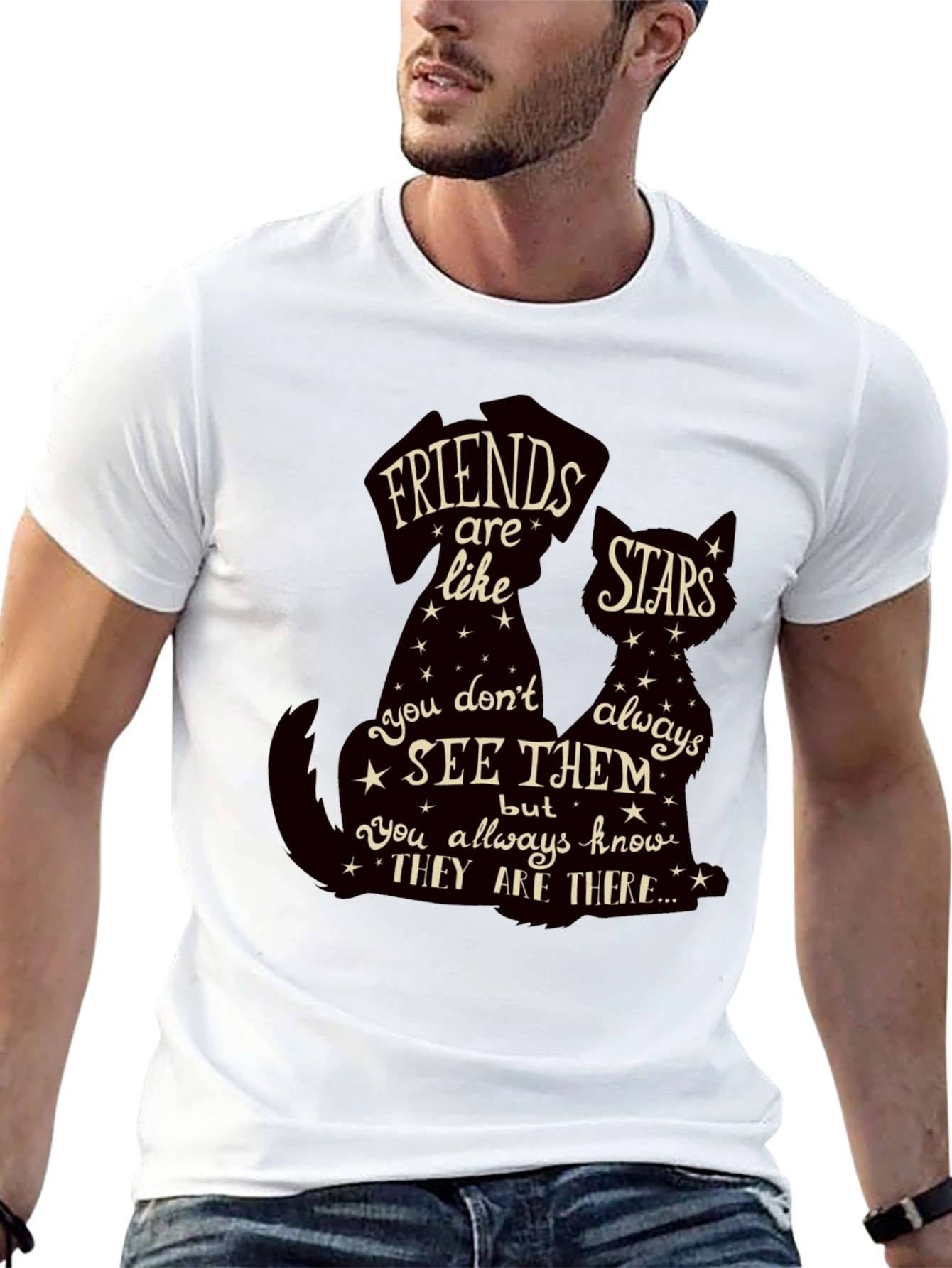 Friends are Like Stars Graphic T-Shirt