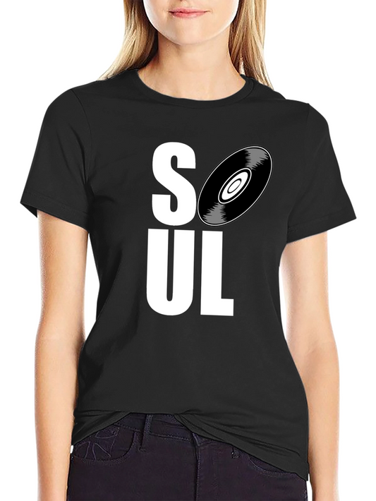 Soul Music Graphic Tee - Black Cotton T-Shirt