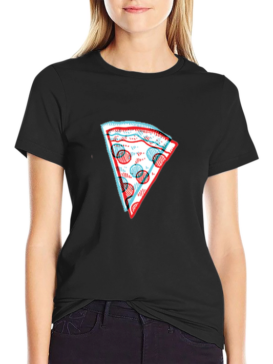 Pizza Slice Graphic Tee - Stylish Mens Black T-Shirt