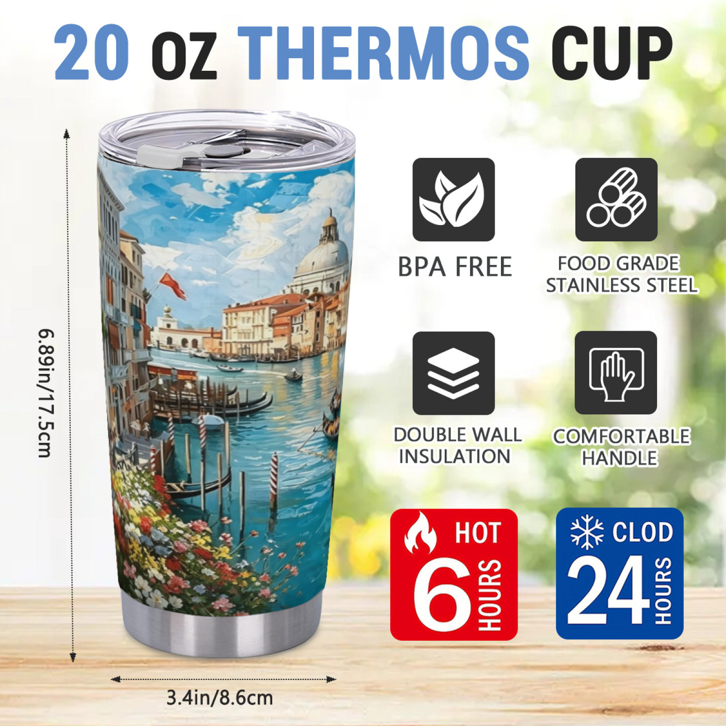 Venetian Grand Canal Gondola Dreamscape 20oz Tumbler