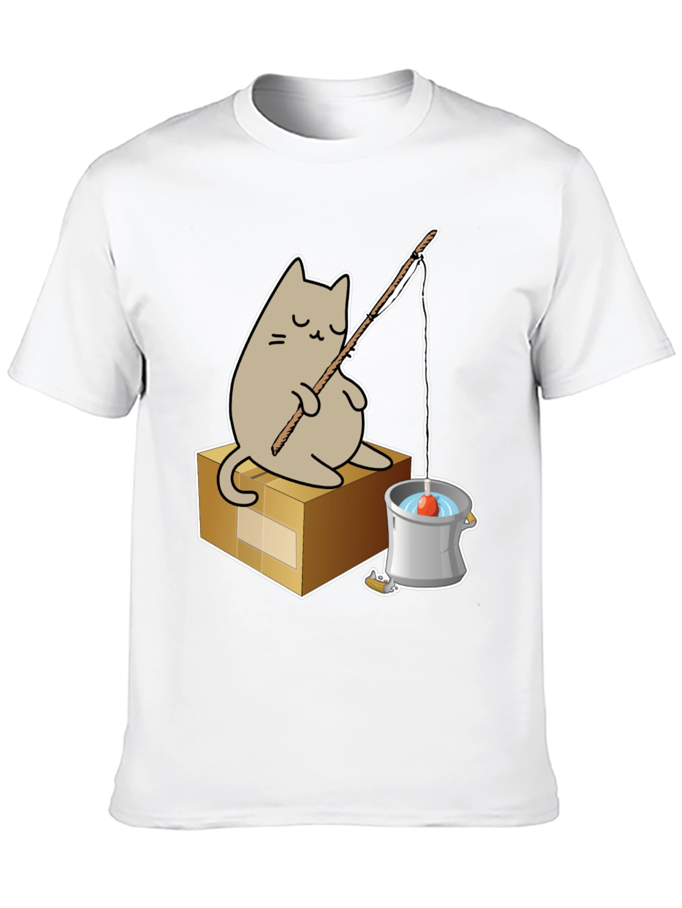 Cat Fishing T-Shirt - Cute Graphic Tee