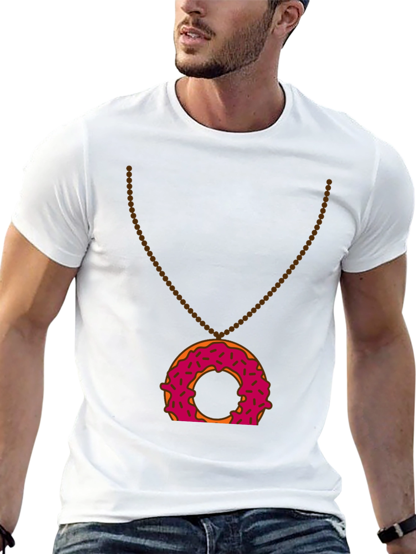 Donut Pendant T-Shirt - Sweet Treat Style
