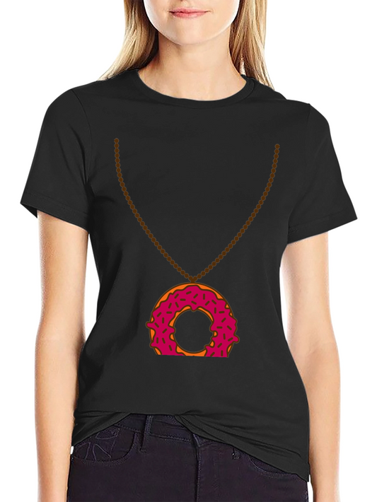Donut Pendant T-Shirt - Sweet Treat Style