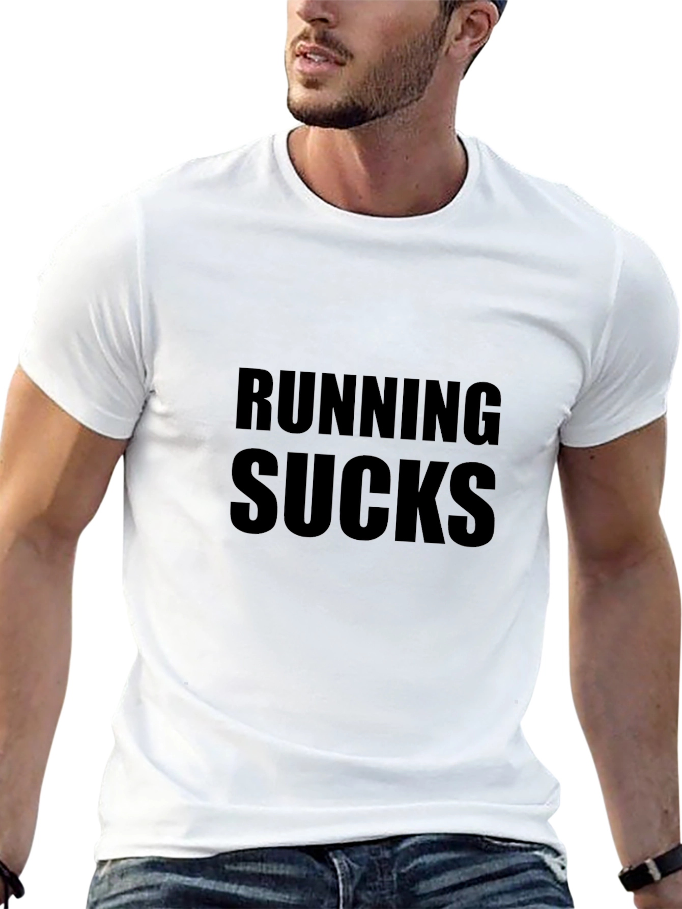 Running Sucks Graphic T-Shirt - Bold Statement Tee