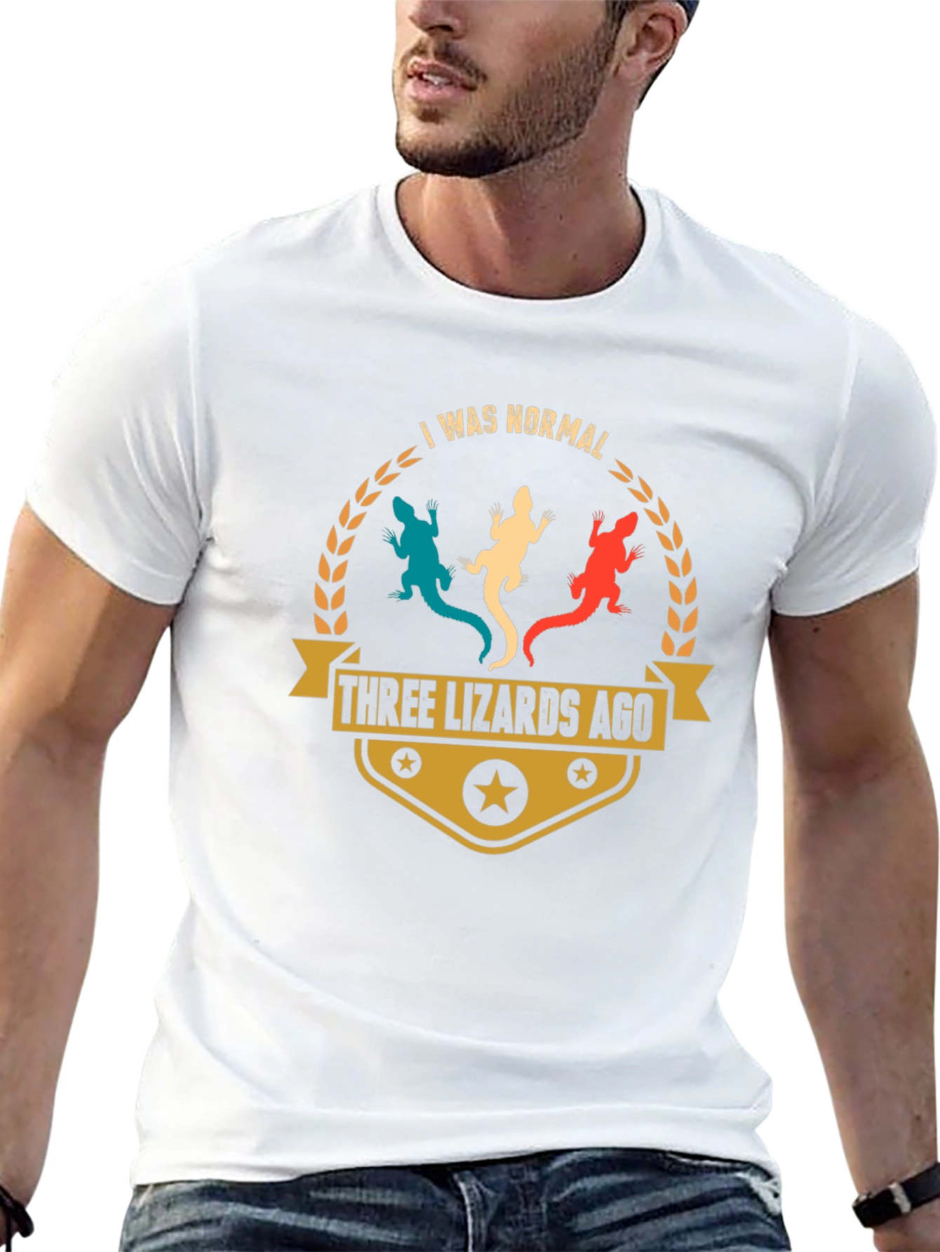 Three Lizards Ago T-Shirt Funny Reptile Pet Lover Tee