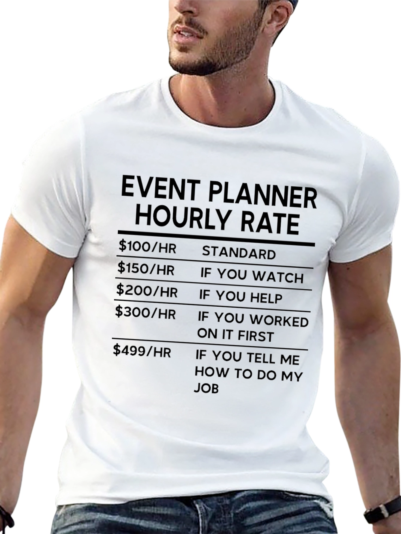 Event Planner Hourly Rate Novelty T-Shirt