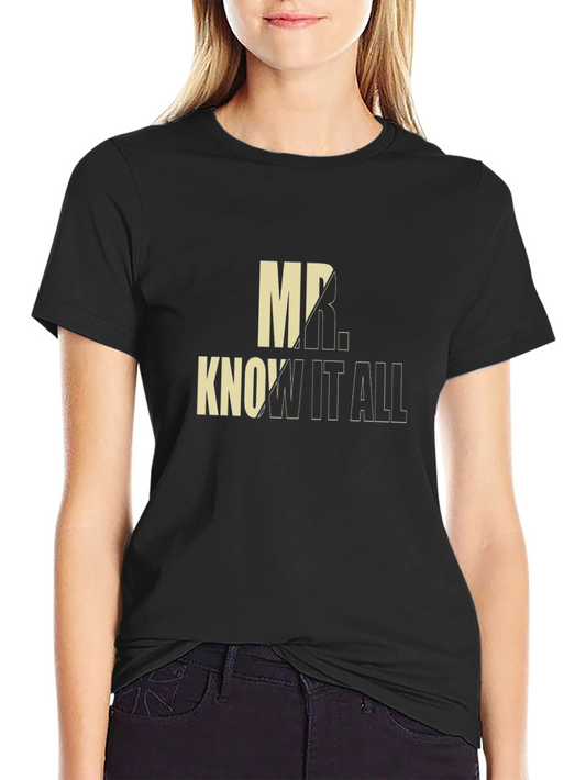 Mr. Know-It-All Black Graphic Tee