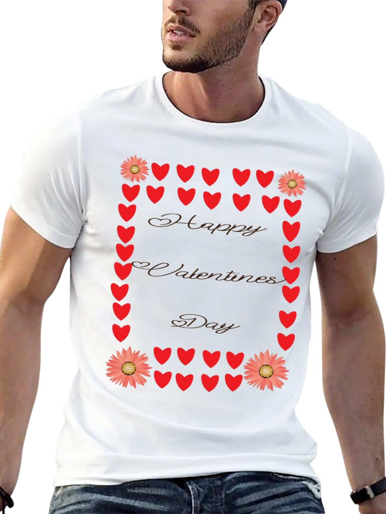 Valentines Day Heart & Flower T-Shirt