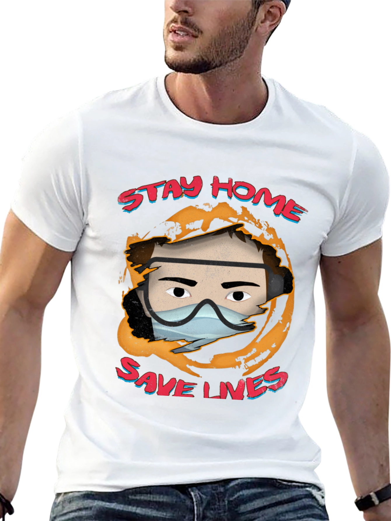 Stay Home Save Lives Graphic Tee