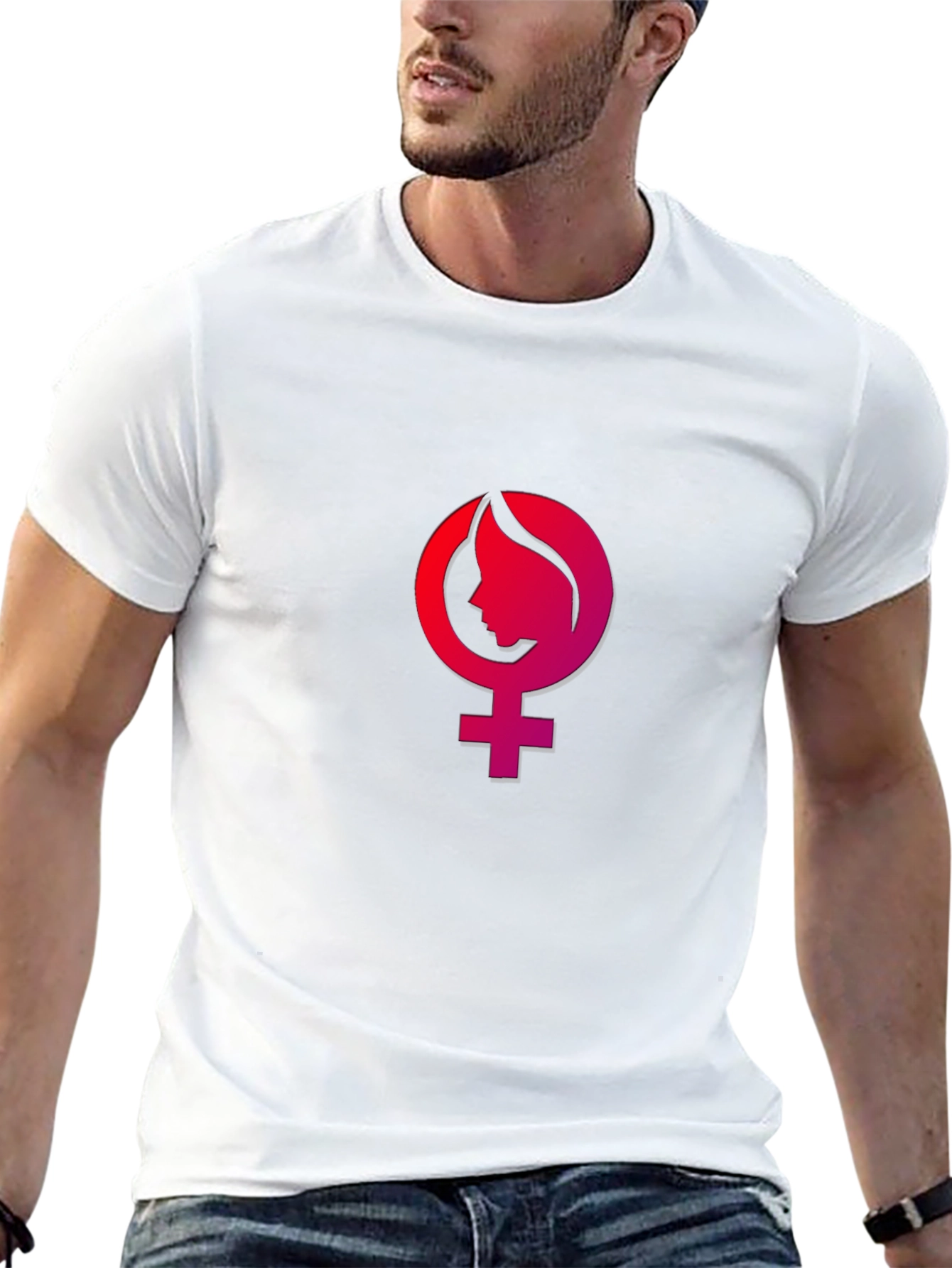 Feminist Venus Symbol T-Shirt - Stylish Black Tee