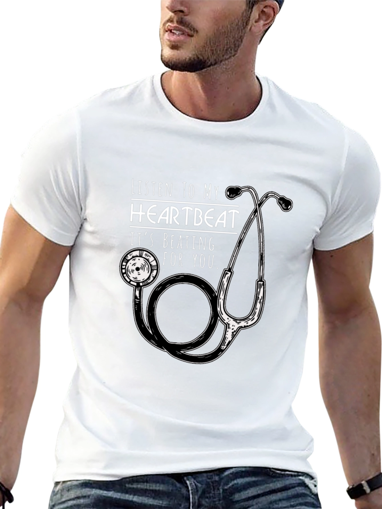 Heartbeat Stethoscope Graphic Tee