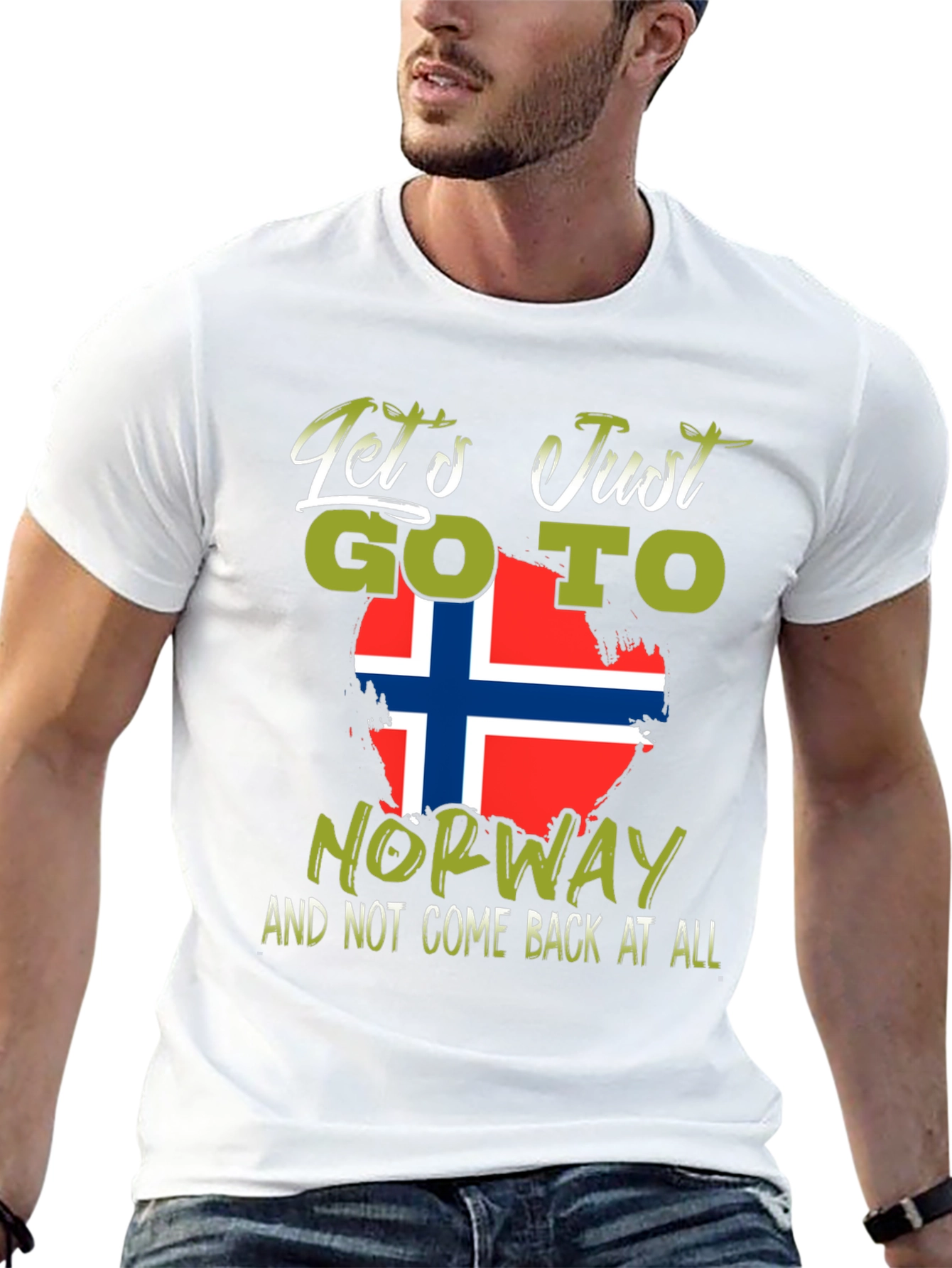 Lets Go To Norway T-Shirt - Black