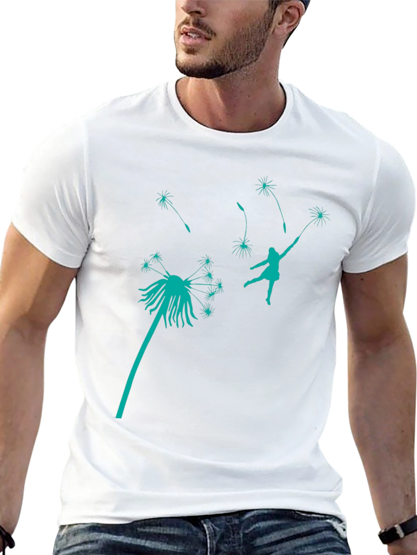 Dandelion Dreams T-Shirt - Black Cotton Tee