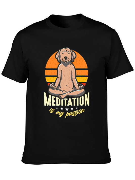 Meditating Dog T-Shirt - Find Your Zen