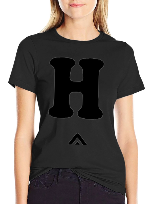 Bold H Graphic Tee - Classic Black Cotton Comfort
