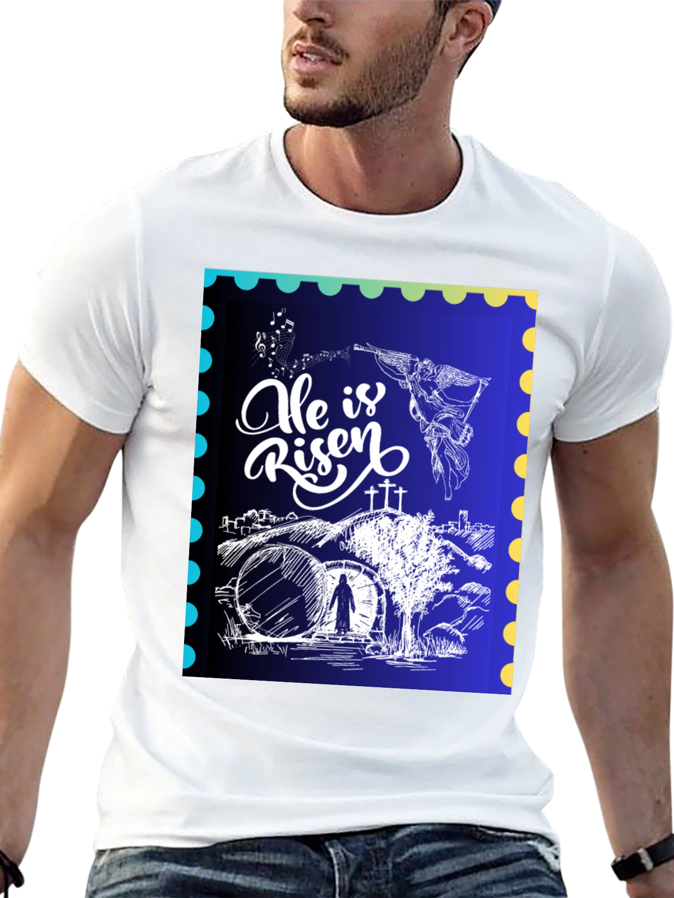 He is Risen Christian T-Shirt Easter Sunday