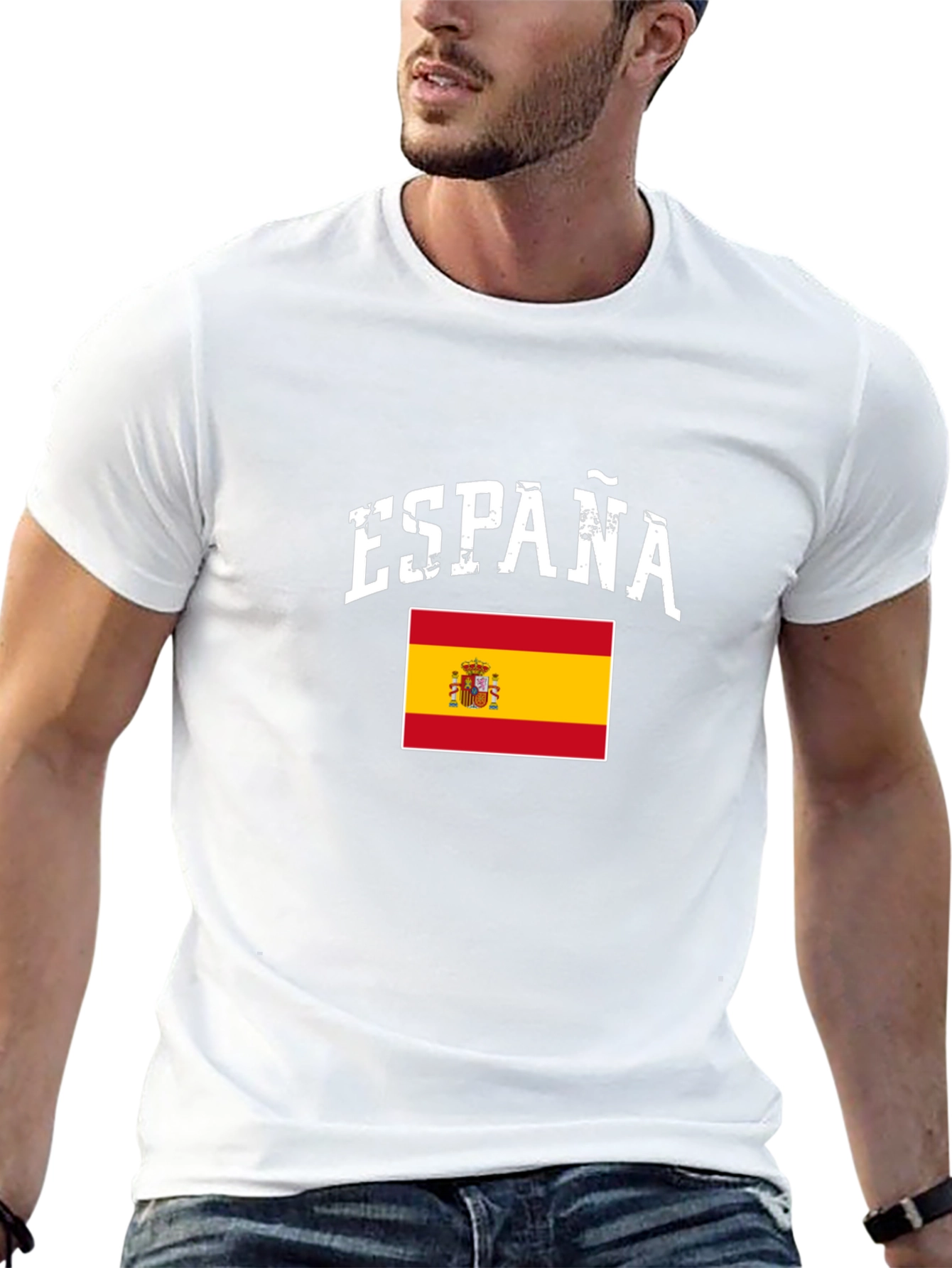 España Flag Graphic Tee - Black