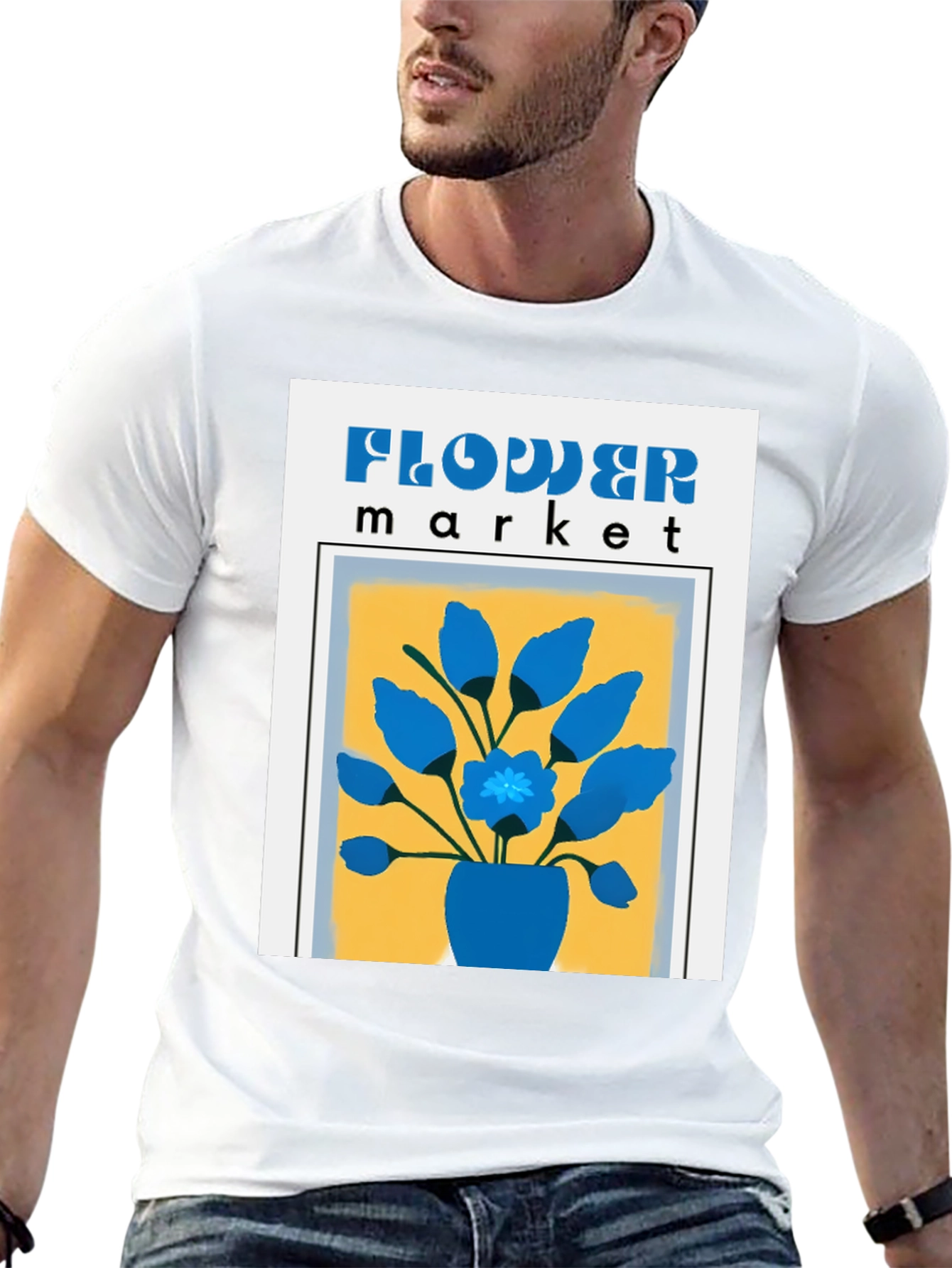 Flower Market Graphic Tee - Classic Design