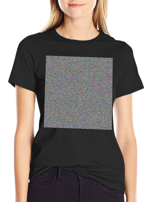 Mens Black T-Shirt with Colorful Geometric Design