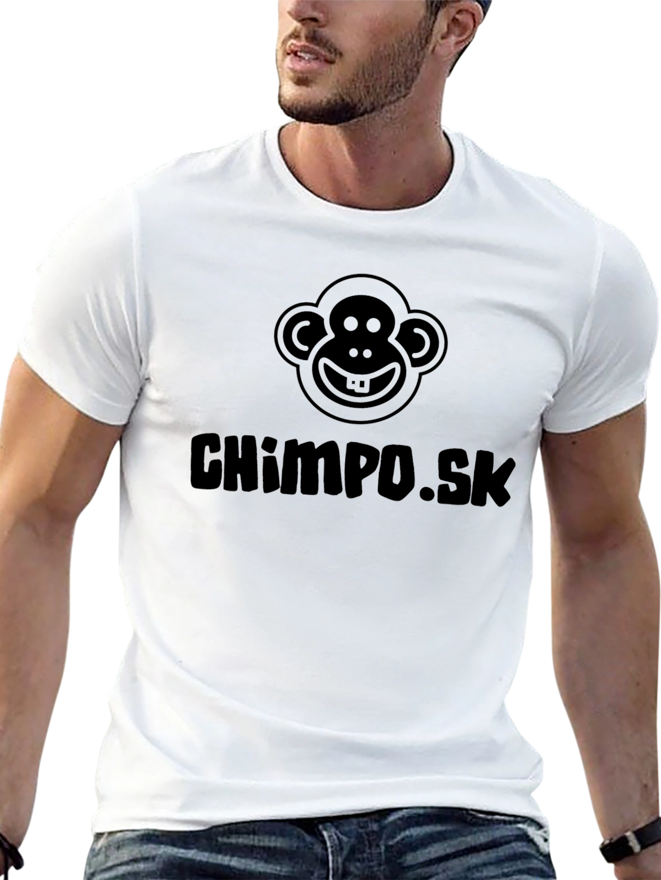 Black Chimpo.sk Monkey Graphic T-Shirt